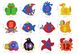 Дитячі аква-пазли "Морські мешканці та циферки", 12 іграшок